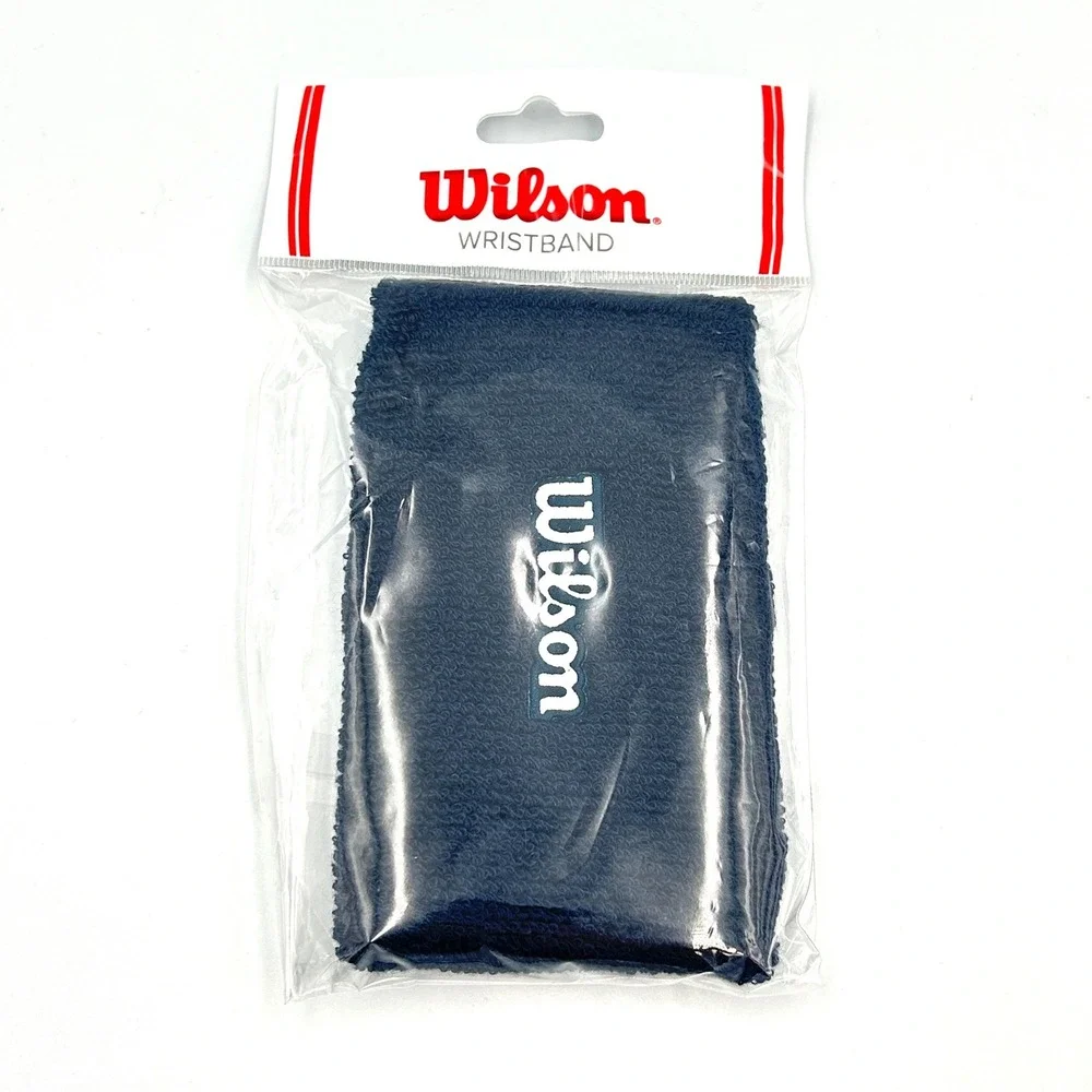 Wilson Wristband Unisex‎ Navy Blue Cotton Athletic Tennis Pickleball Sweatband